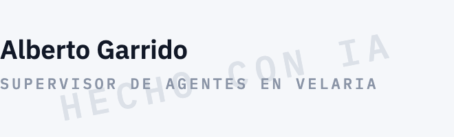 Alberto Garrido · supervisor de agentes en velaria